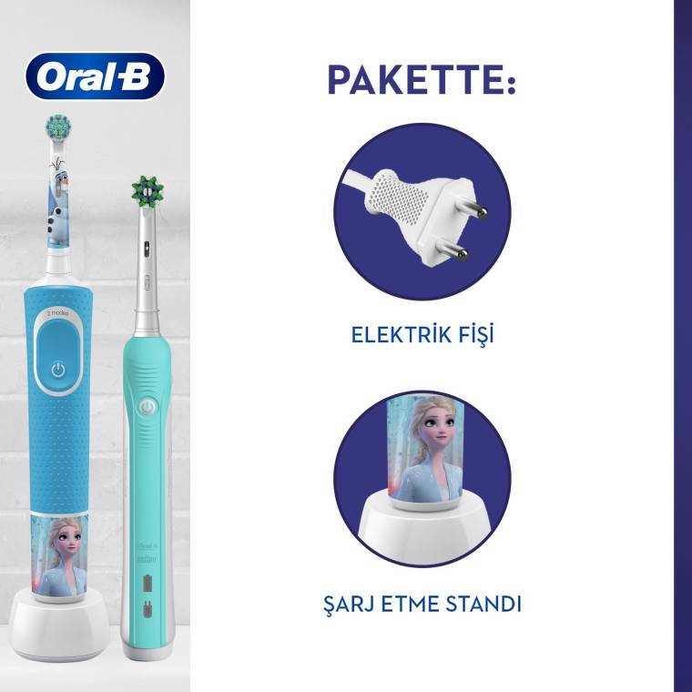 Oral-B Aile Paketi Pro 500 + D100 Frozen Şarjlı Diş Fırçası - 3