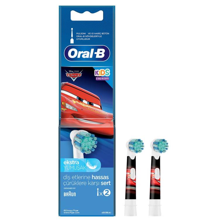 Oral-B Cars Çocuklar İçin 2'li Diş Fırçası Yedek Başlığı EB10 - 1