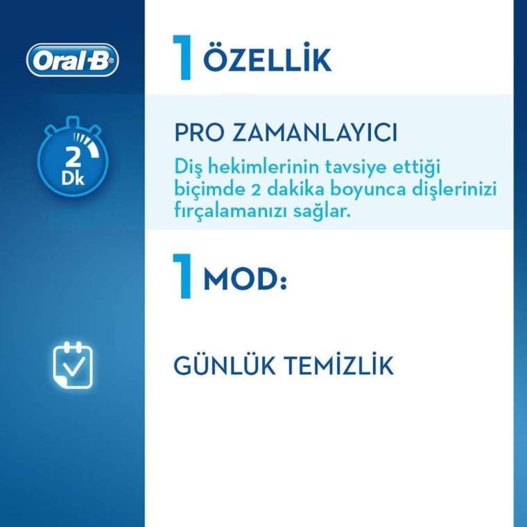 Oral-B D100 Vitality Cross Action Şarjlı Diş Fırçası - Siyah - 5