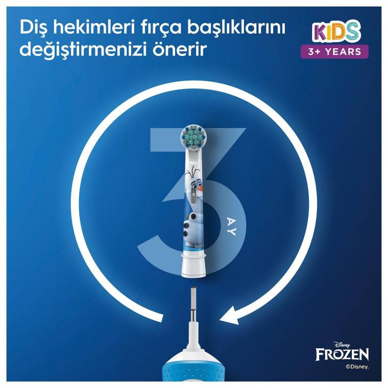 Oral-B D100 Vitality Frozen Özel Seri Çocuklar İçin Şarj Edilebilir Diş Fırçası - 9