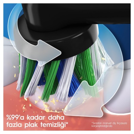 Oral-B D103 Vitality Pro Cross Action Şarjlı Diş Fırçası - Siyah - Thumbnail