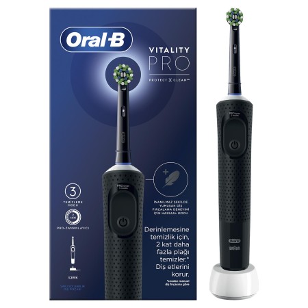 Oral-B - Oral-B D103 Vitality Pro Cross Action Şarjlı Diş Fırçası - Siyah