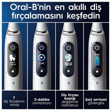 Oral-B iO 10 Şarjlı Diş Fırçası - Stardust Beyaz - Thumbnail