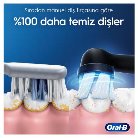 Oral-B iO 2 Şarjlı Diş Fırçası - Siyah, Seyahat Kabı ile - 3