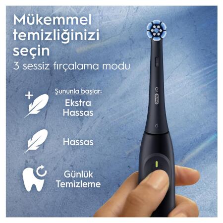Oral-B iO 2 Şarjlı Diş Fırçası - Siyah, Seyahat Kabı ile - 5