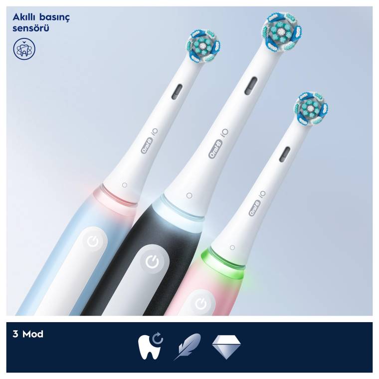Oral-B iO 3 Şarjlı Diş Fırçası - Mavi - 4