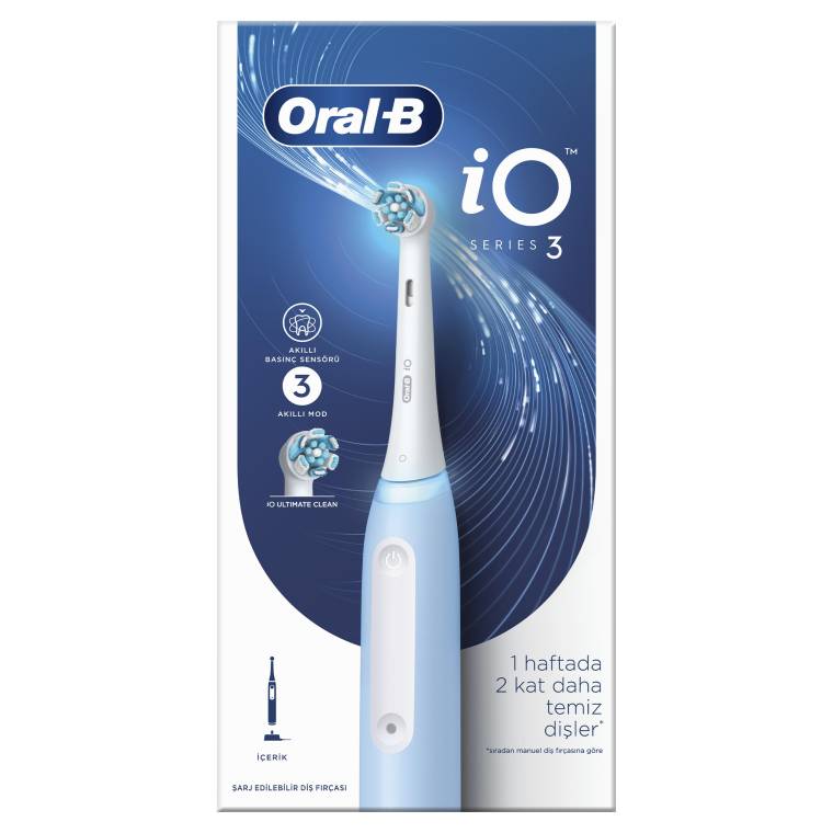 Oral-B iO 3 Şarjlı Diş Fırçası - Mavi - 8