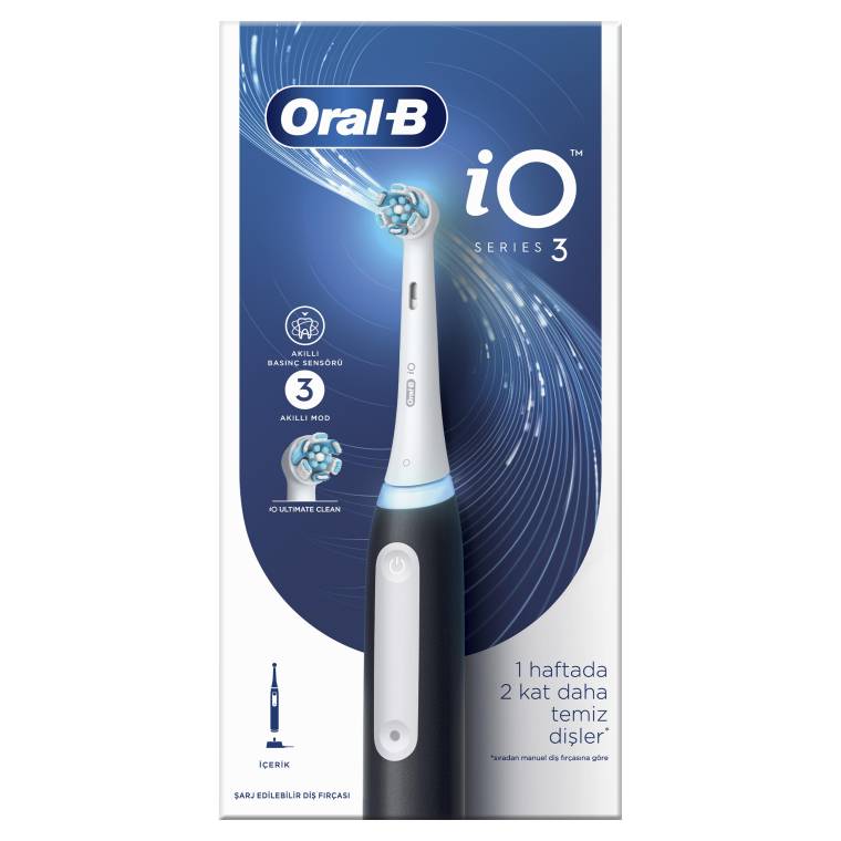 Oral-B iO 3 Şarjlı Diş Fırçası - Siyah - 9