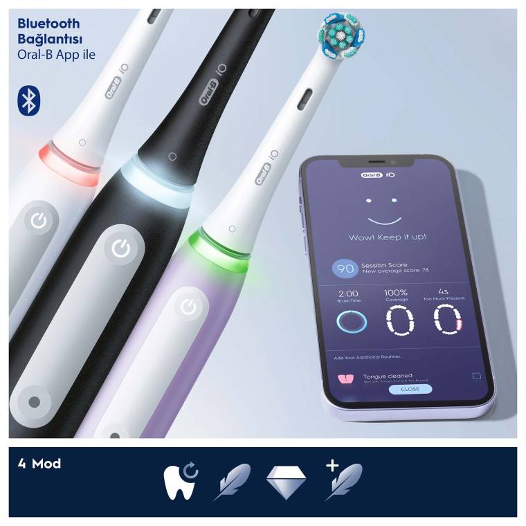 Oral-B iO 4 Şarjlı Diş Fırçası - Eflatun - 5