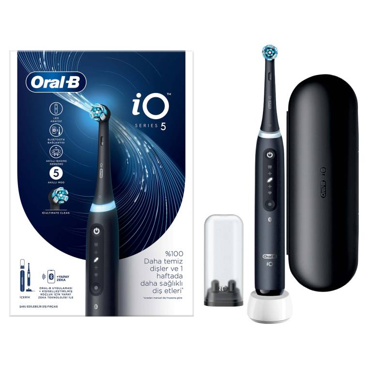 Oral-B iO 5 Şarjlı Diş Fırçası - Mat Siyah - 3