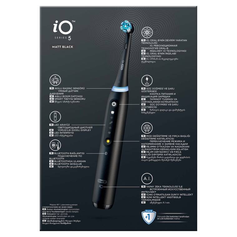 Oral-B iO 5 Şarjlı Diş Fırçası - Mat Siyah - 10