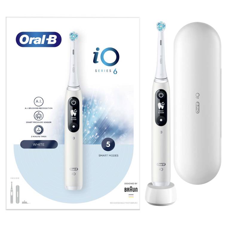 Oral-B iO 6 Şarjlı Diş Fırçası - Beyaz - 3