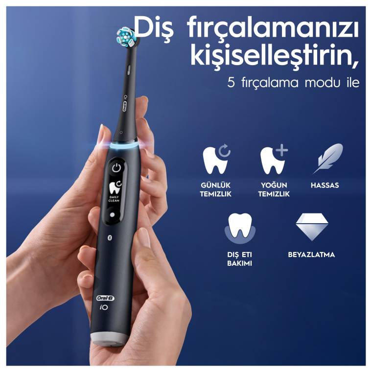 Oral-B iO 6 Smile Şarjlı Diş Fırçası - Siyah - 6