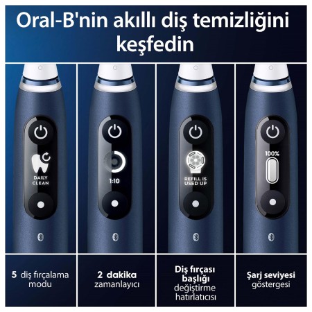 Oral-B iO 7 Şarjlı Diş Fırçası - Lacivert - Thumbnail
