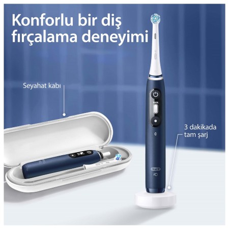 Oral-B iO 7 Şarjlı Diş Fırçası - Lacivert - Thumbnail