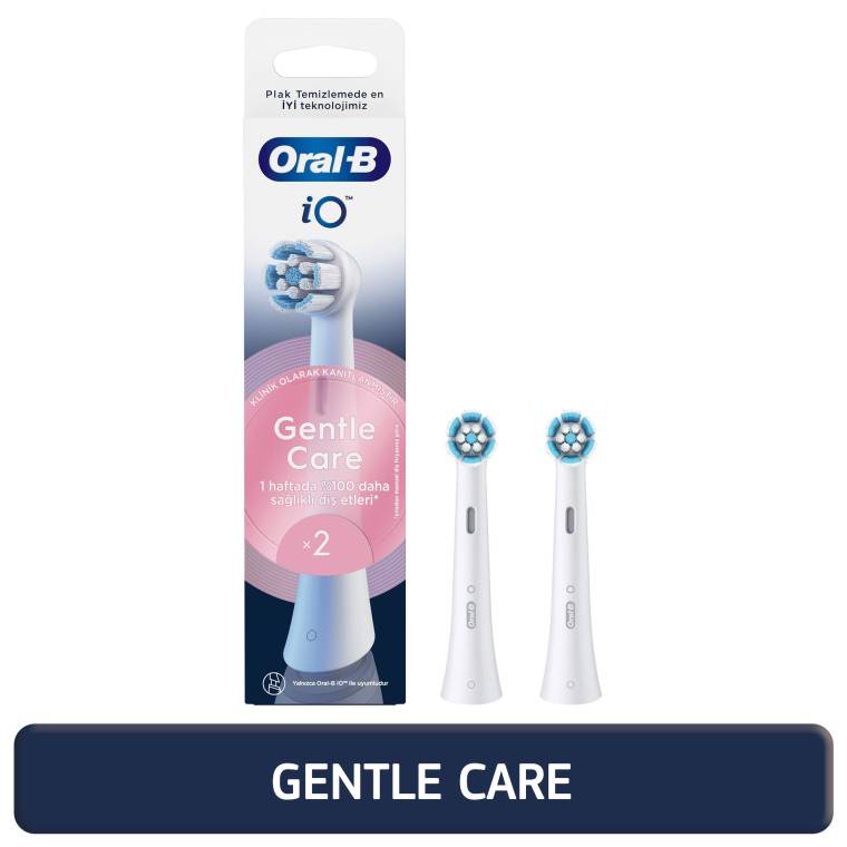 Oral-B iO Gentle Care Beyaz Diş Fırçası Yedek Başlığı 2 Adet - 1