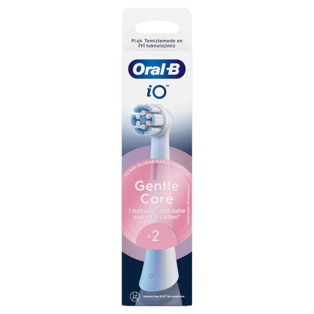 Oral-B iO Gentle Care Beyaz Diş Fırçası Yedek Başlığı 2 Adet - Thumbnail