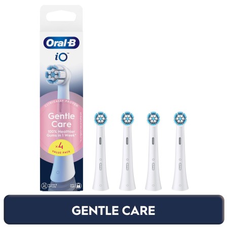Oral-B - Oral-B iO Gentle Care Beyaz Diş Fırçası Yedek Başlığı 4 Adet
