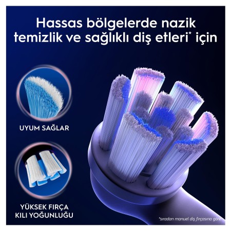 Oral-B iO Gentle Care Beyaz Diş Fırçası Yedek Başlığı 4 Adet - Thumbnail