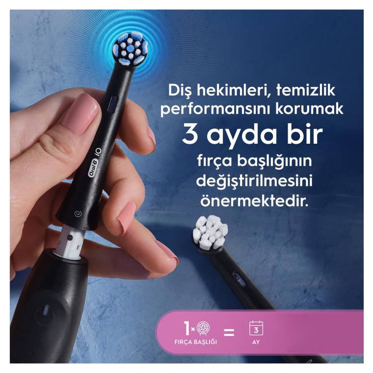 Oral-B iO Gentle Care Siyah Diş Fırçası Yedek Başlığı 4 Adet - 9