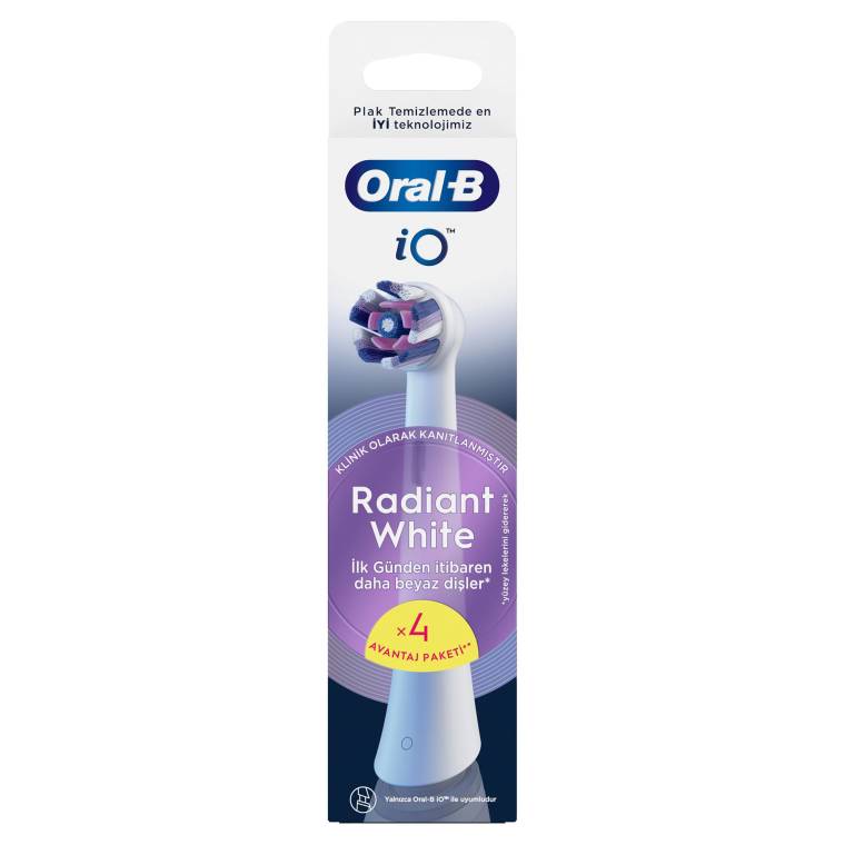 Oral-B iO Radiant White Beyaz Diş Fırçası Yedek Başlığı 4 Adet - 2