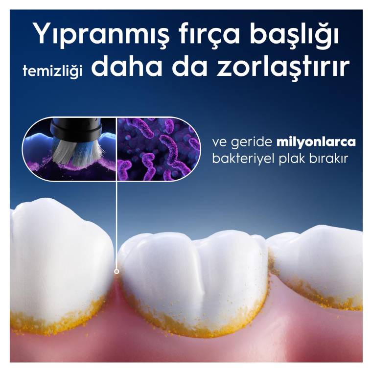 Oral-B iO Radiant White Beyaz Diş Fırçası Yedek Başlığı 4 Adet - 3