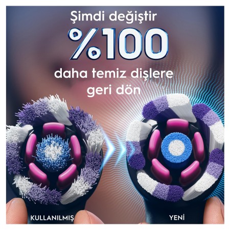 Oral-B iO Radiant White Beyaz Diş Fırçası Yedek Başlığı 4 Adet - Thumbnail