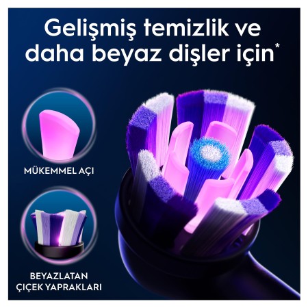 Oral-B iO Radiant White Beyaz Diş Fırçası Yedek Başlığı 4 Adet - Thumbnail