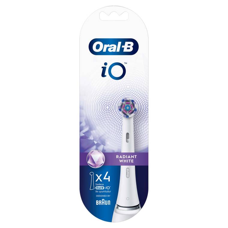 Oral-B iO Radiant White Beyaz Diş Fırçası Yedek Başlığı 4 Adet - 3