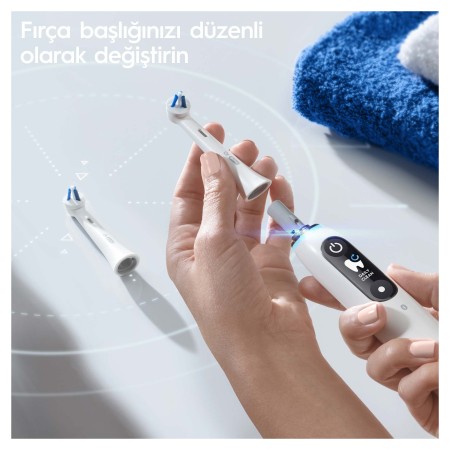 Oral-B iO Specialised Clean Beyaz Diş Fırçası Yedek Başlığı 2 Adet - Thumbnail