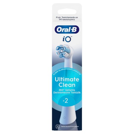 Oral-B iO Ultimate Clean Beyaz Diş Fırçası Yedek Başlığı 2 Adet - Thumbnail
