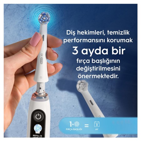 Oral-B iO Ultimate Clean Beyaz Diş Fırçası Yedek Başlığı 2 Adet - Thumbnail