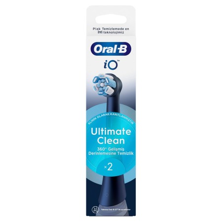 Oral-B iO Ultimate Clean Siyah Diş Fırçası Yedek Başlığı 2 Adet - Thumbnail