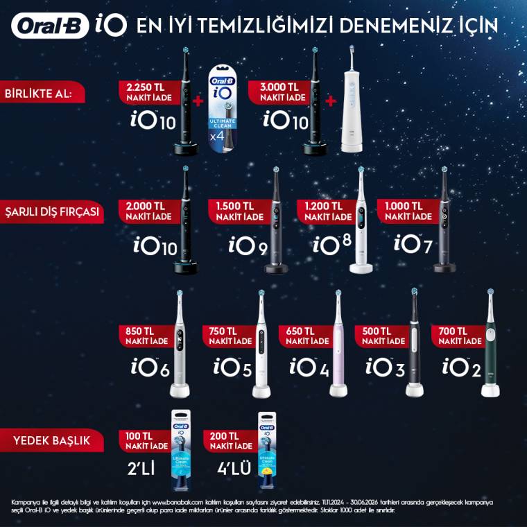 Oral-B iO Ultimate Clean Siyah Diş Fırçası Yedek Başlığı 2 Adet - 2