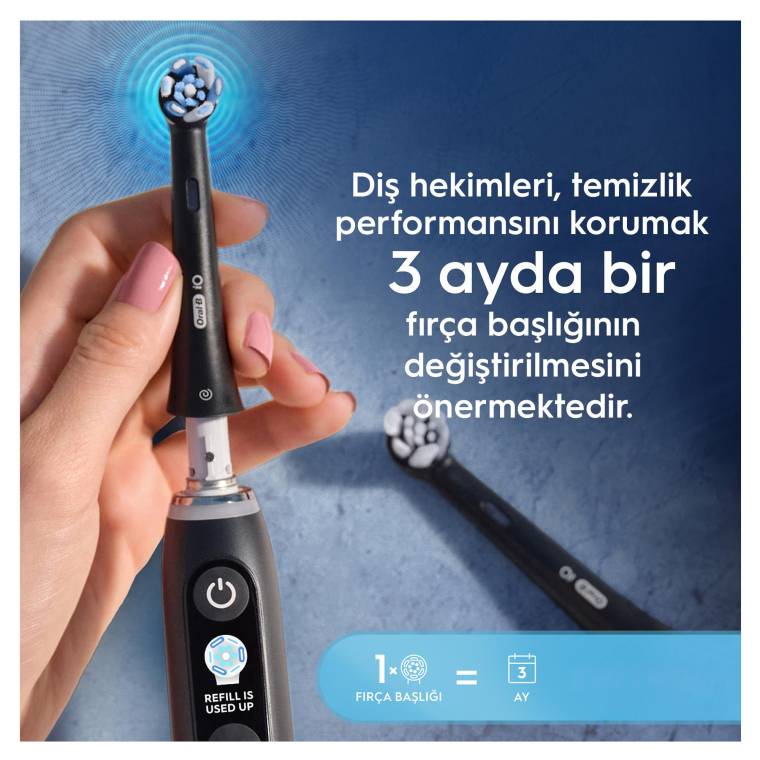Oral-B iO Ultimate Clean Siyah Diş Fırçası Yedek Başlığı 4 Adet - 9