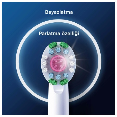 Oral-B Pro 3D White X-Filament Şarjlı Diş Fırçası Yedek Başlığı 2 Adet - Thumbnail