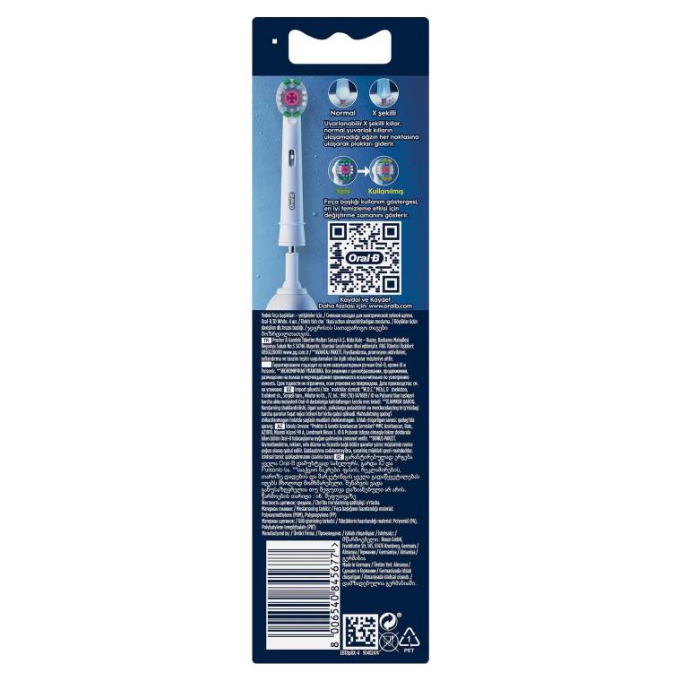 Oral-B Pro 3D White X-Filament Şarjlı Diş Fırçası Yedek Başlığı 4 Adet - 9