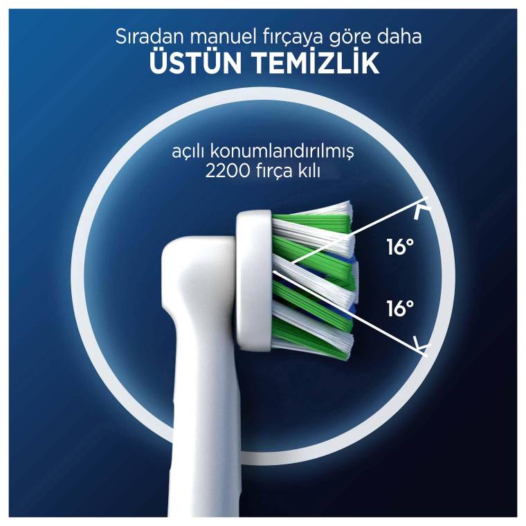 Oral-B Pro Cross Action 9'lu Diş Fırçası Yedek Başlığı EB50 - 3
