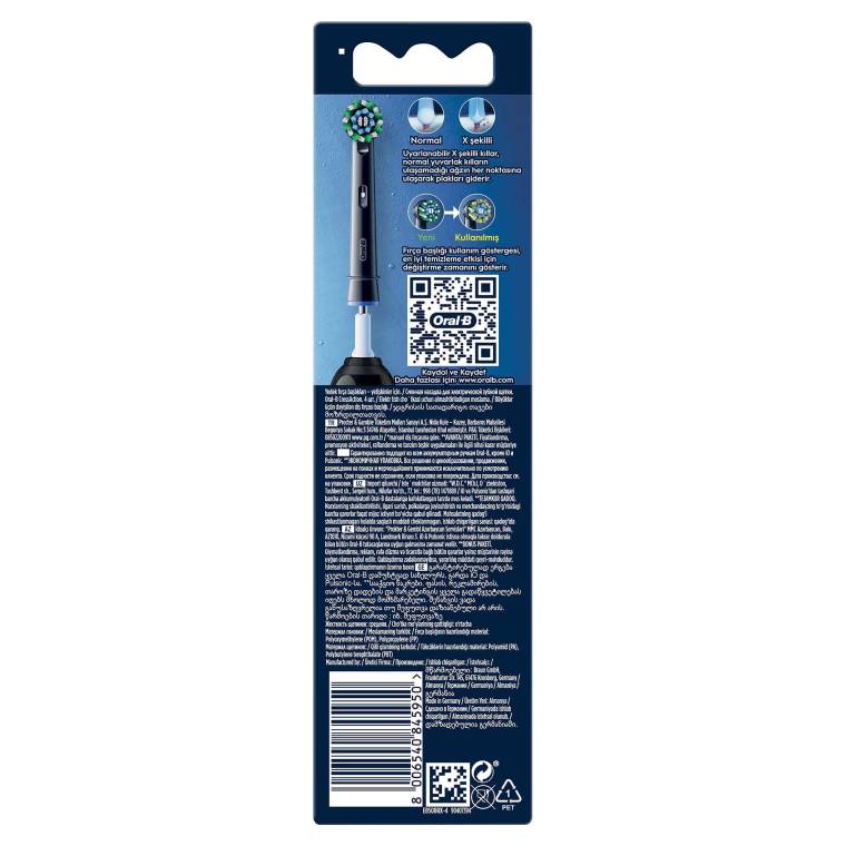 Oral-B Pro Cross Action X-Filament Siyah Şarjlı Diş Fırçası Yedek Başlığı 4 Adet - 9