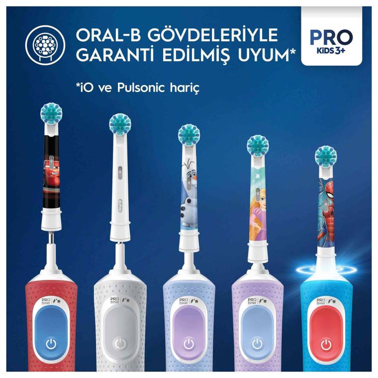 Oral-B Pro Kids Spiderman Şarjlı Diş Fırçası Yedek Başlığı 2 Adet - 4