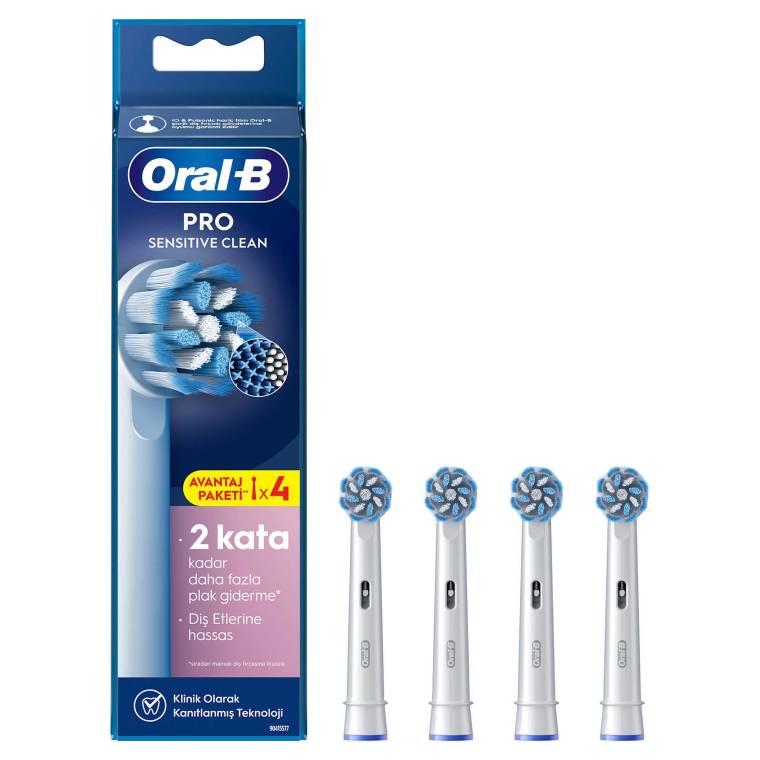Oral-B Pro Sensitive Clean X-Filament Şarjlı Diş Fırçası Yedek Başlığı 4 Adet - 1