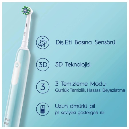 Oral-B Pro Series 1 Şarjlı Diş Fırçası Mavi + Seyahat Kabı - Thumbnail