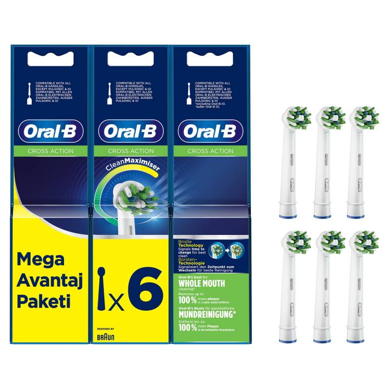 Oral-B Cross Action Clean Maximiser 6’lı Diş Fırçası Yedek Başlığı EB50 - 1