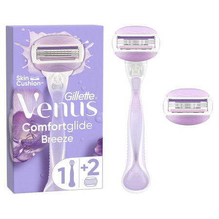 Gillette - Venus Comfort Glide Breeze Tıraş Makinesi + 2 Adet Yedek Başlık